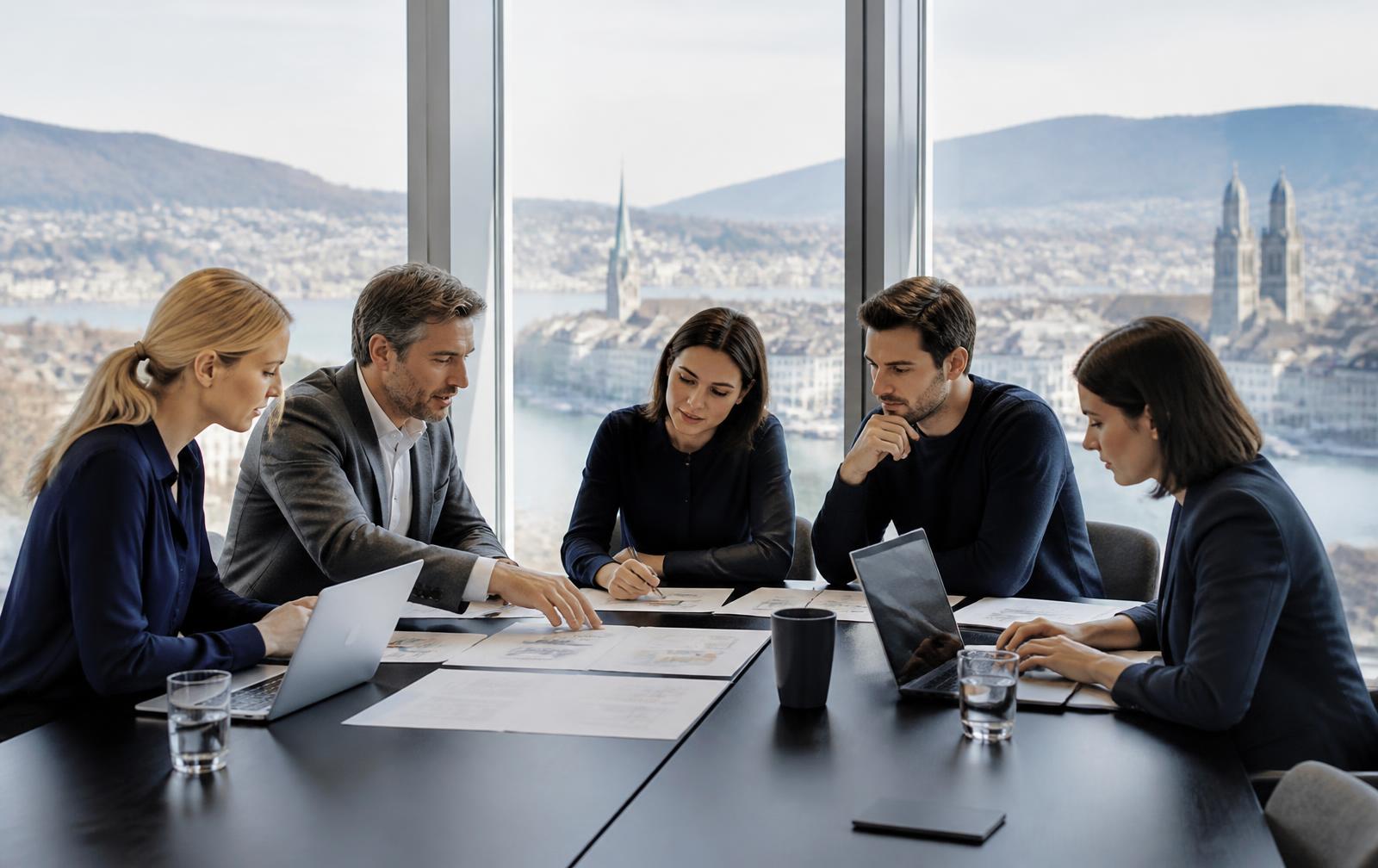 Team von MEDISO bei der gemeinsamen Projektarbeit in Zürich